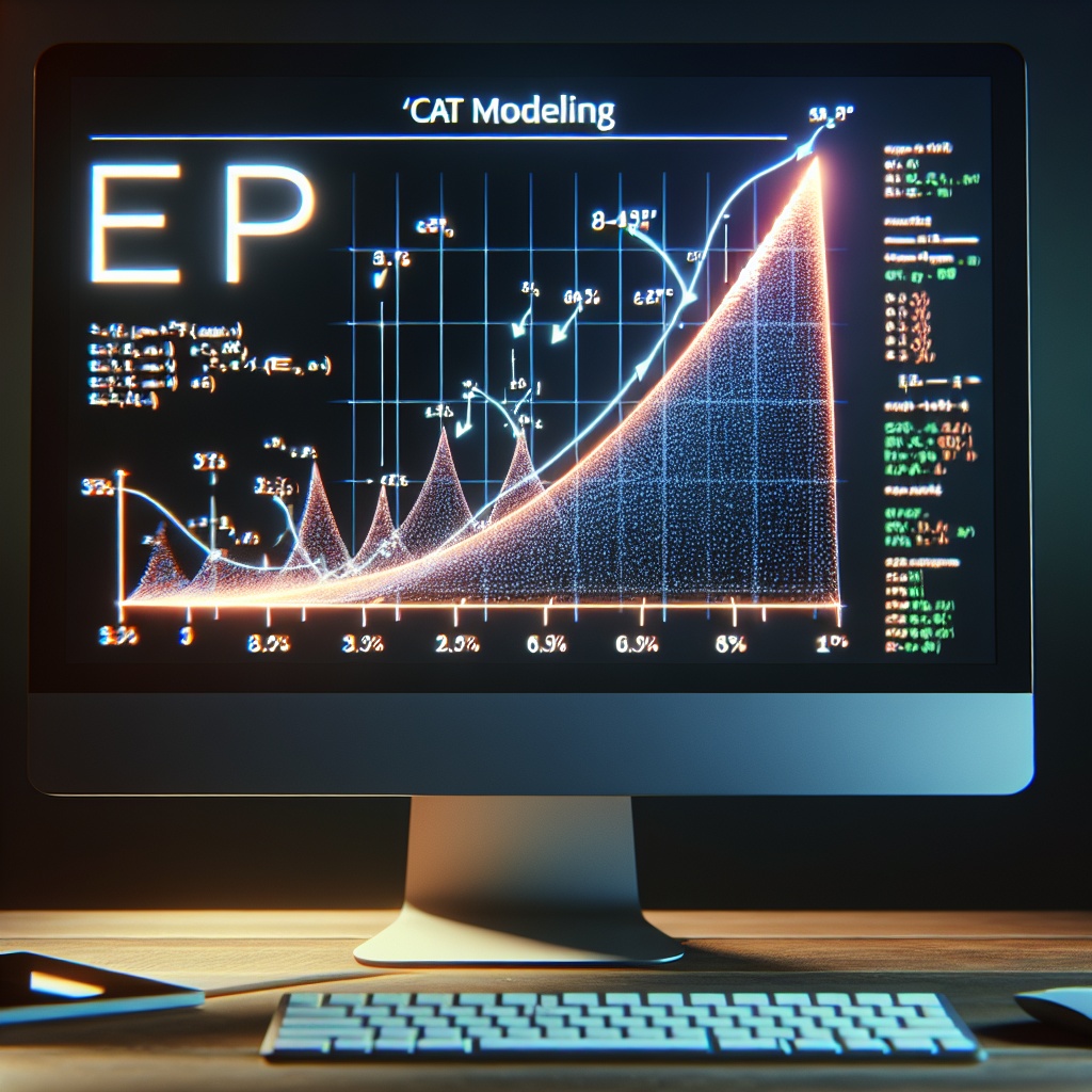 Cyber catastrophe modeling dashboard showing risk analytics and financial impact trends